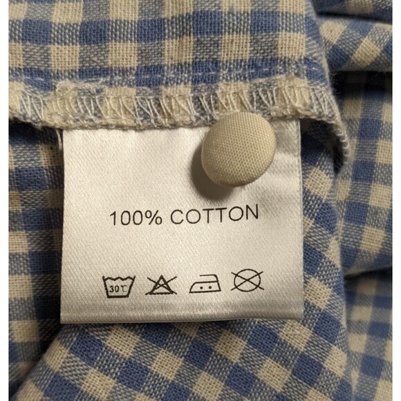 NEW~LOVE OLIVE CO Cotton Light Blue & White Gingham Hanna Dress Size 2XL - Picture 8 of 8